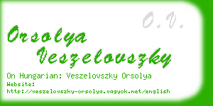 orsolya veszelovszky business card